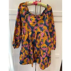 Hudson Gray THE DORA BABYDOLL BUBBLE DRESS Floral NWT Women’s Sz M